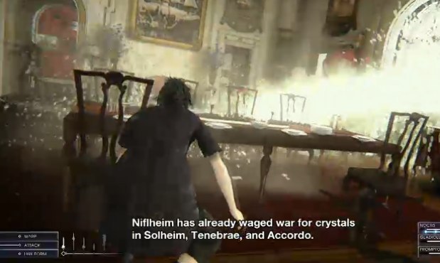The main character, Noctis Lucis Caelum in a room